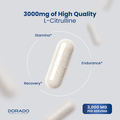 L Citrulline 3000mg Supplement (240 Capsules) Support L Arginine & Nitric Oxide Pills - L-Citrulline For Men & Women - Muscle Recovery & Pump Supplement - Maple Wellness Supplements