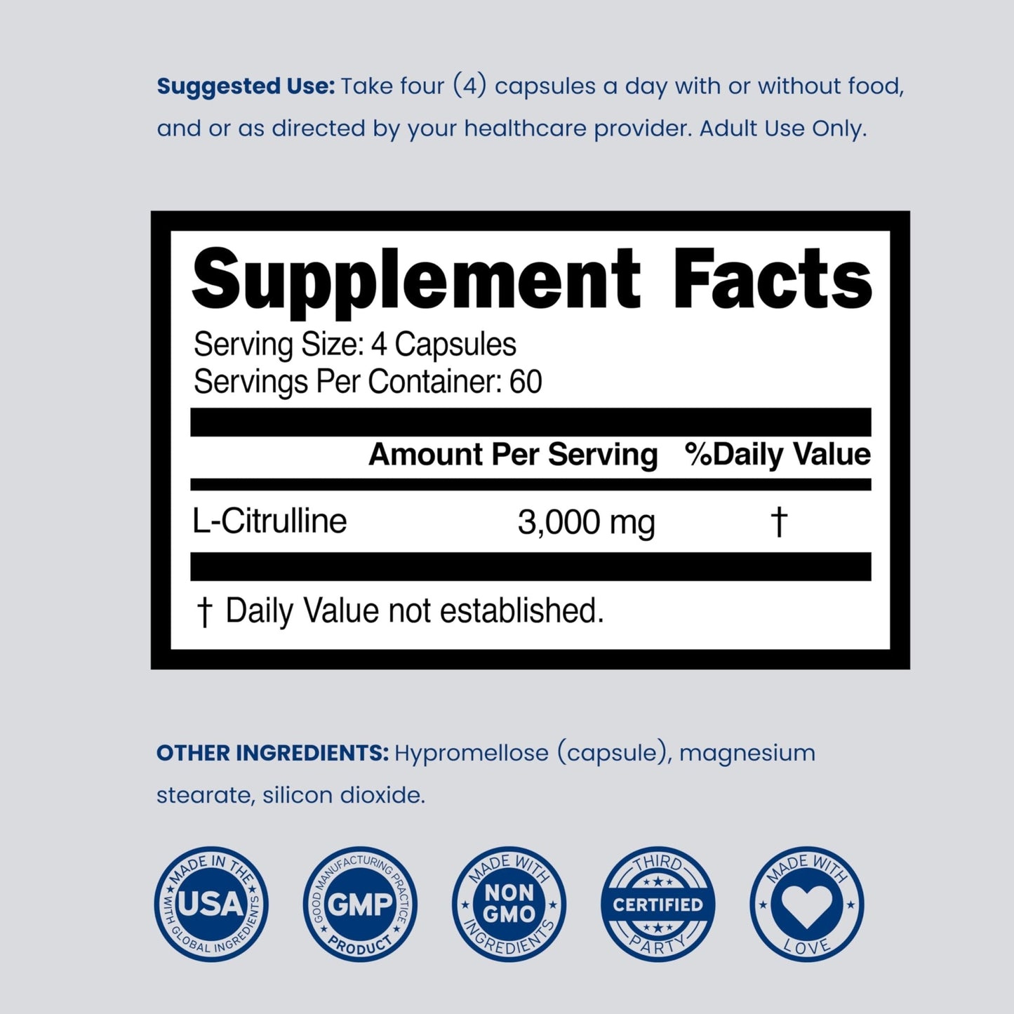 L Citrulline 3000mg Supplement (240 Capsules) Support L Arginine & Nitric Oxide Pills - L-Citrulline For Men & Women - Muscle Recovery & Pump Supplement - Maple Wellness Supplements