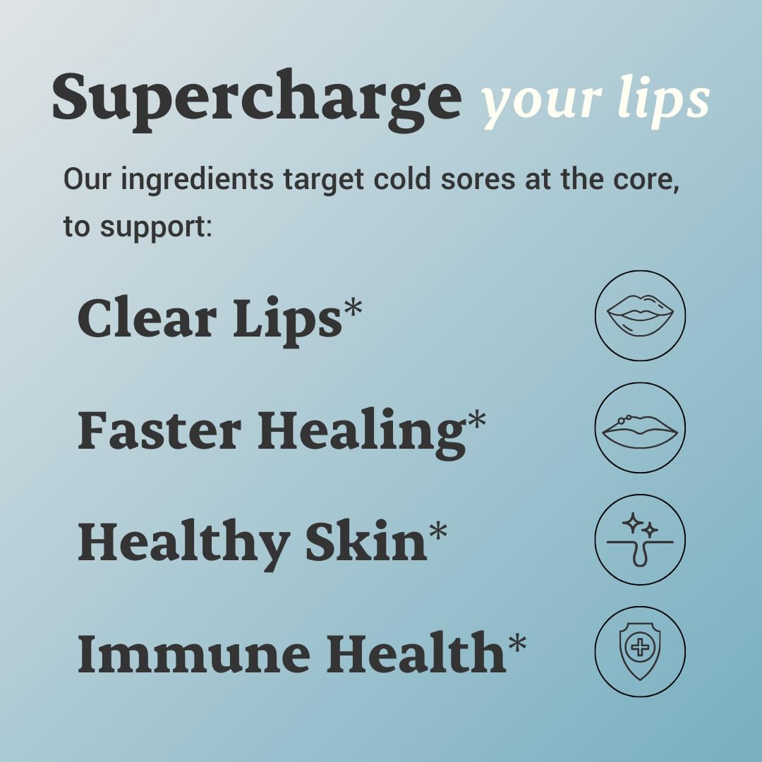 L-Lysine Cold Sore Treatment For Lips With Immune Support - L Lysine 1000mg Capsules, Chaga, Bee Propolis, Vitamin C, Zinc & Licorice Root Extract - Non-GMO, Vegetarian, - Maple Wellness Supplements