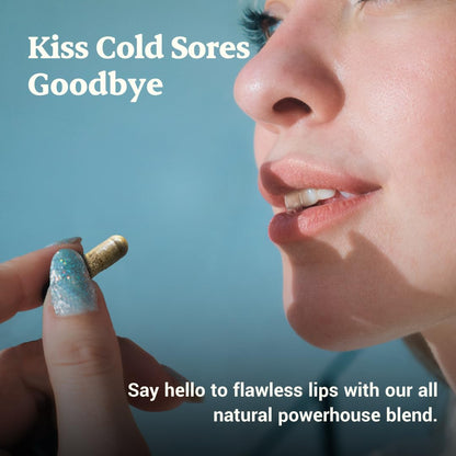 L-Lysine Cold Sore Treatment For Lips With Immune Support - L Lysine 1000mg Capsules, Chaga, Bee Propolis, Vitamin C, Zinc & Licorice Root Extract - Non-GMO, Vegetarian, - Maple Wellness Supplements