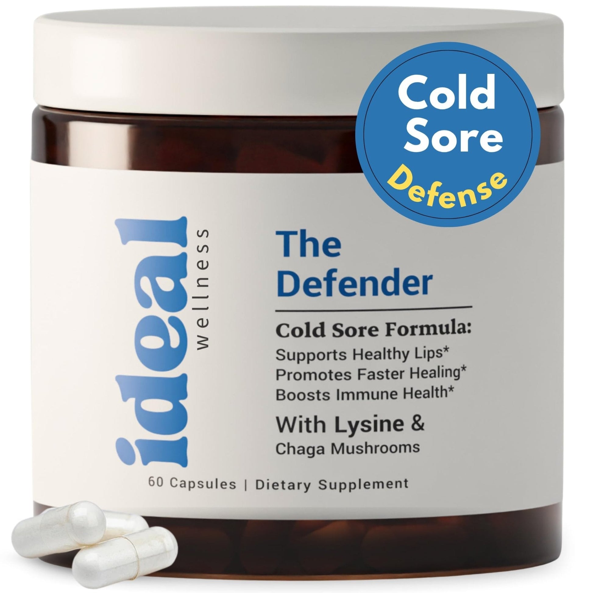 L-Lysine Cold Sore Treatment For Lips With Immune Support - L Lysine 1000mg Capsules, Chaga, Bee Propolis, Vitamin C, Zinc & Licorice Root Extract - Non-GMO, Vegetarian, - Maple Wellness Supplements