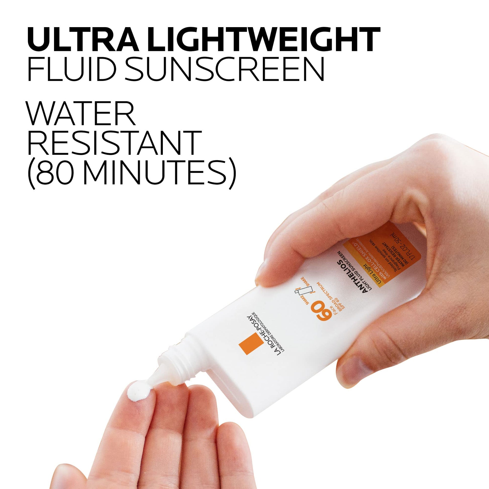 La Roche-Posay Anthelios Light Fluid Facial Sunscreen SPF 60, Lightweight Sunscreen For Face, Fluid Texture, Broad Spectrum SPF + Antioxidants - Maple Wellness Supplements