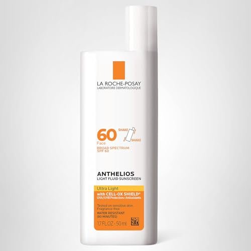 La Roche-Posay Anthelios Light Fluid Facial Sunscreen SPF 60, Lightweight Sunscreen For Face, Fluid Texture, Broad Spectrum SPF + Antioxidants - Maple Wellness Supplements