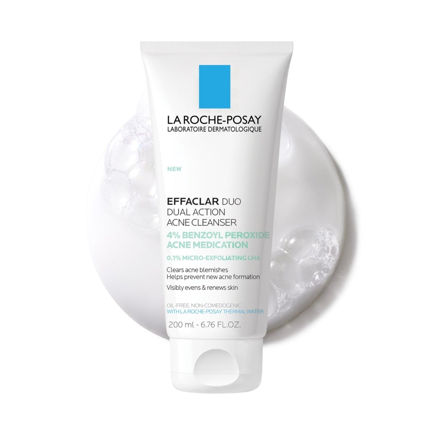 La Roche-Posay Effaclar Dual Acne Face Wash With 4% Benzoyl Peroxide & LHA Exfoliant - Maple Wellness Supplements