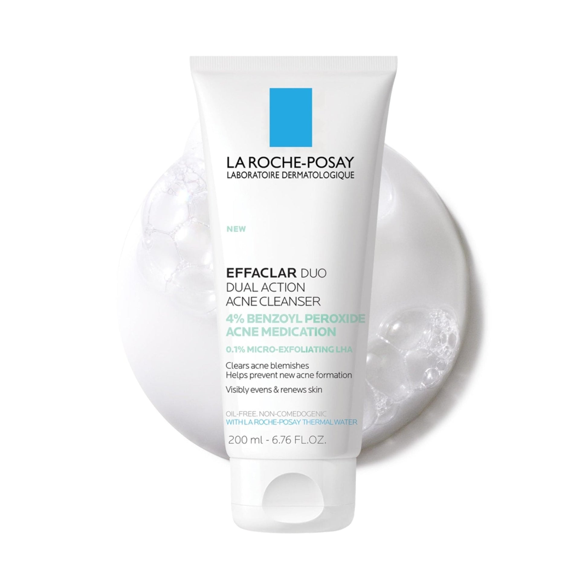 La Roche-Posay Effaclar Dual Acne Face Wash With 4% Benzoyl Peroxide & LHA Exfoliant - Maple Wellness Supplements