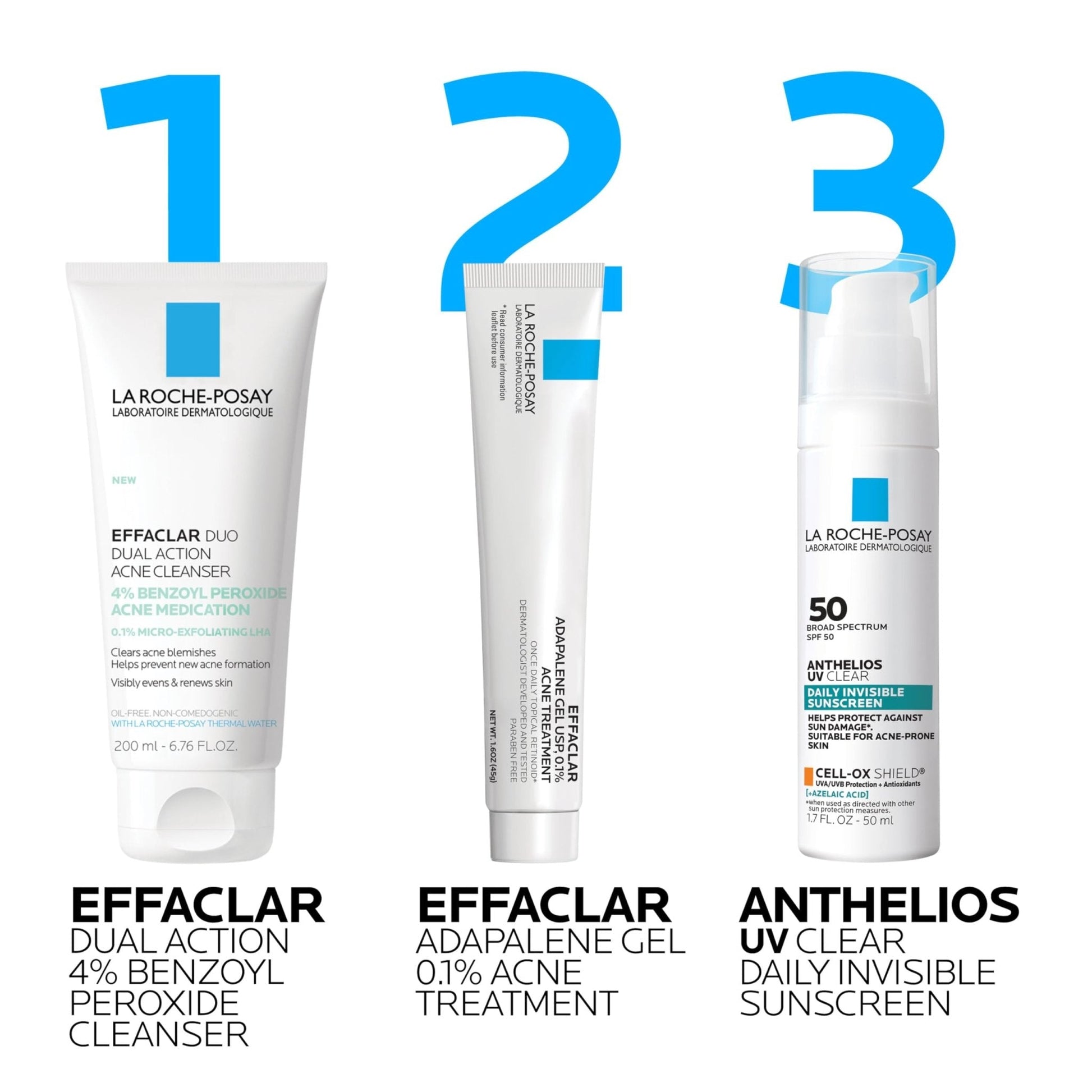 La Roche-Posay Effaclar Dual Acne Face Wash With 4% Benzoyl Peroxide & LHA Exfoliant - Maple Wellness Supplements