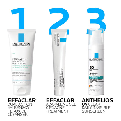 La Roche-Posay Effaclar Dual Acne Face Wash With 4% Benzoyl Peroxide & LHA Exfoliant - Maple Wellness Supplements