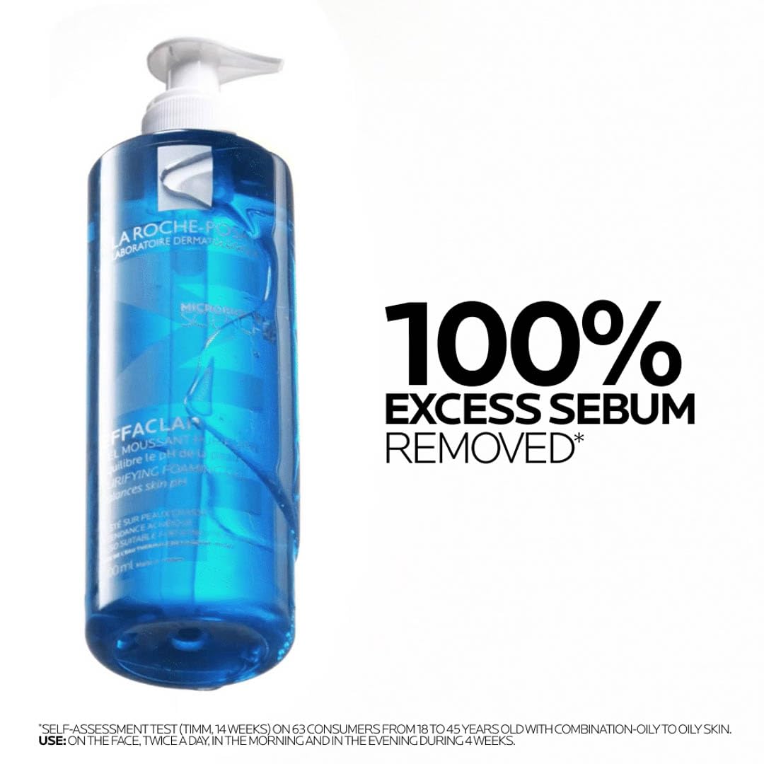 La Roche-Posay Effaclar Purifying Foaming Gel Cleanser for Oily Skin, With Zinc Pidolate To Remove Excess Oil & Shine - Maple Wellness Supplements
