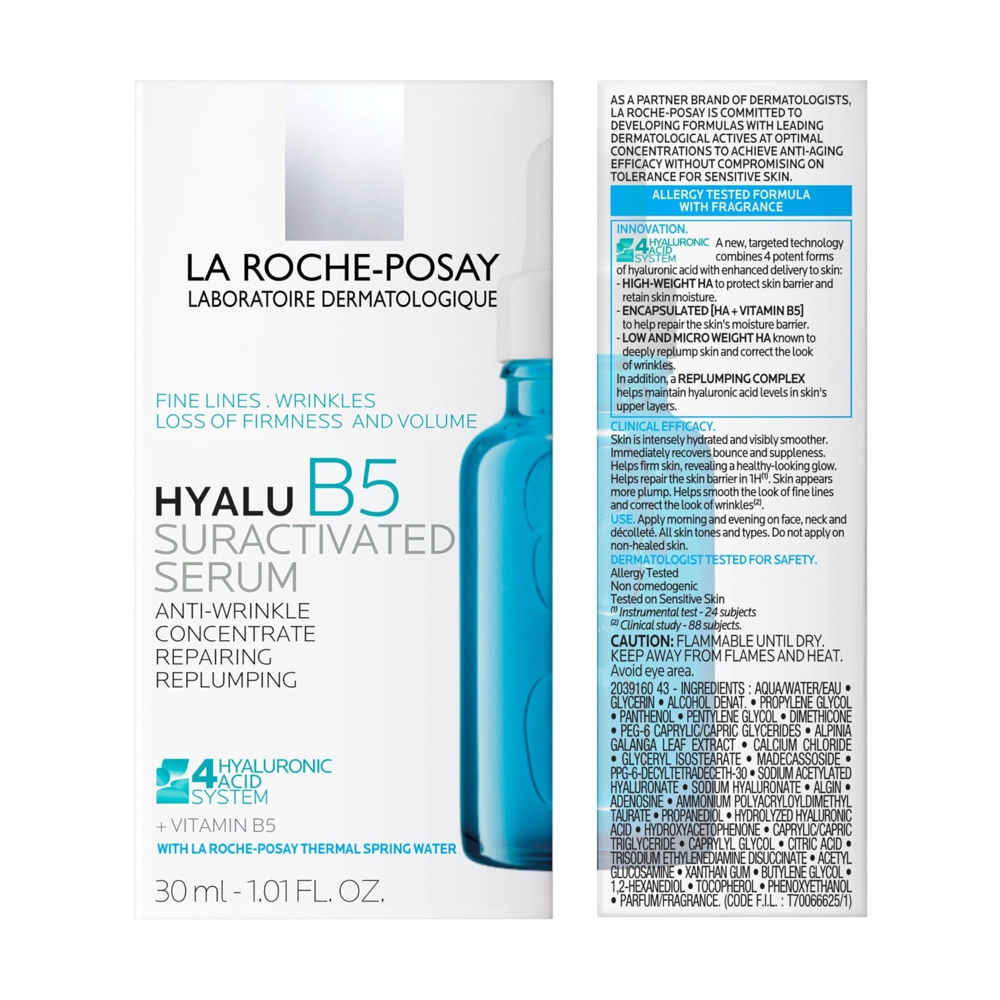 La Roche-Posay Hyalu B5 Suractivated Hyaluronic Acid Serum for Face, Vitamin B5 + Hyaluronic Acid + Glycerin - Maple Wellness Supplements
