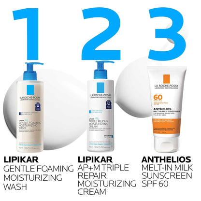 La Roche-Posay Lipikar AP+ Gentle Foaming Moisturizing Wash, Shea Butter + Niacinamide - Maple Wellness Supplements