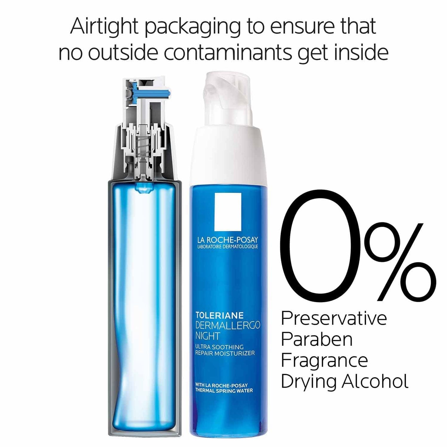 La Roche-Posay Toleriane Dermallergo Night Cream for Face, Intense Soothing Moisturizer with Vitamin E, Allergy Tested - Maple Wellness Supplements