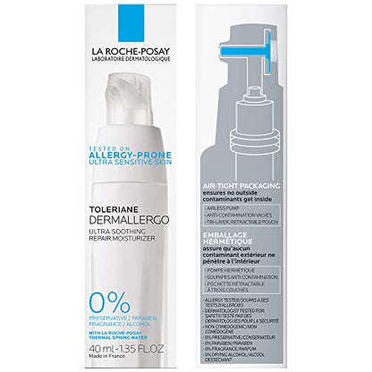 La Roche-Posay Toleriane Dermallergo Ultra Soothing Repair Face Moisturizer for Sensitive Skin, Gentle Moisturizing Face - Maple Wellness Supplements