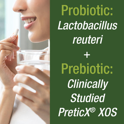 Lactobacillus Reuteri 50 Billion CFU Probiotics with Clinically Studied PreticX® XOS Prebiotic. L Reuteri Probiotic Capsules Supplement for Gut Health and Digestive Support. for Both Women & Men - Maple Wellness Supplements
