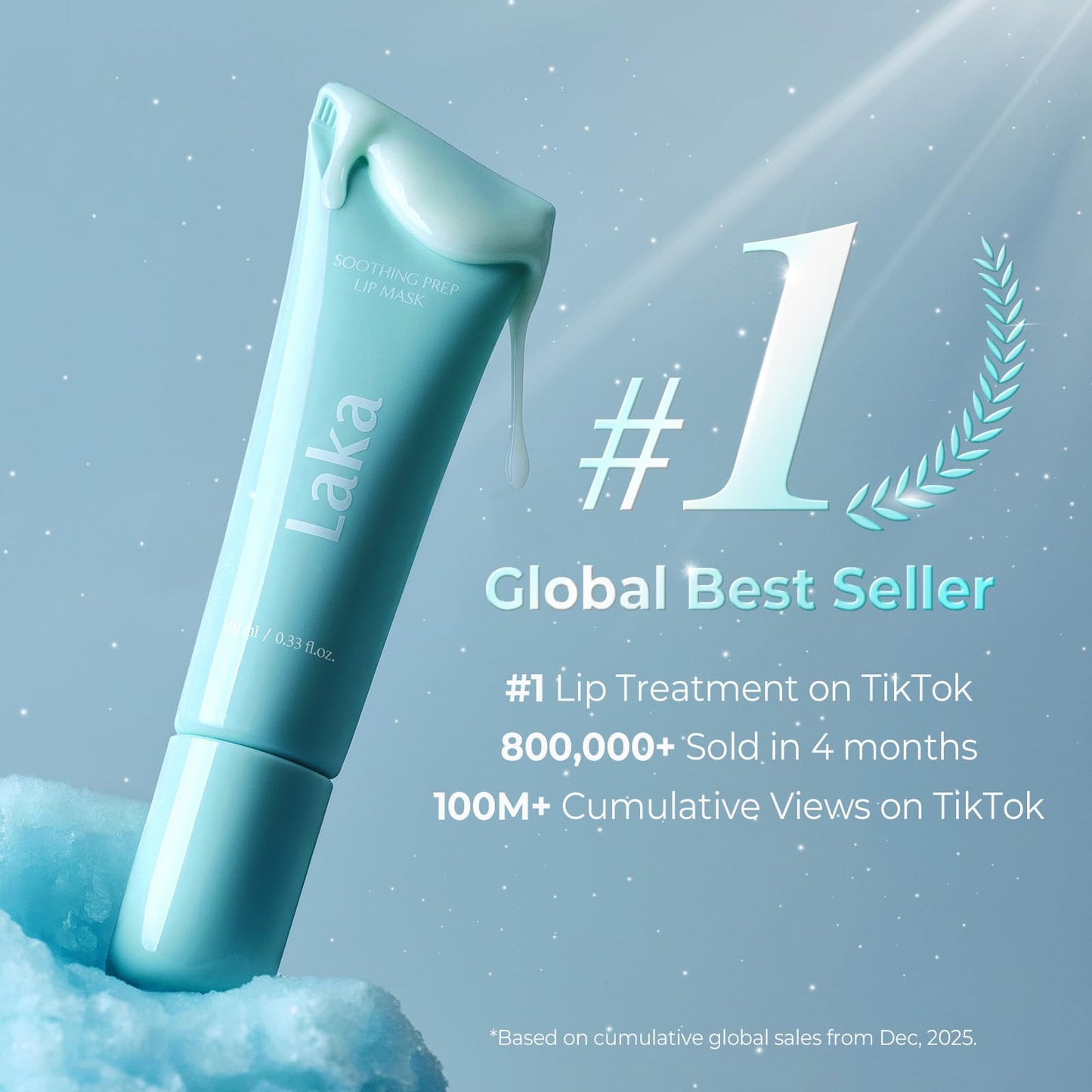Laka Soothing Prep Lip Mask, Cooling Peel Off Korean Lip Mask, Gentle Exfoliator for Lips - Maple Wellness Supplements