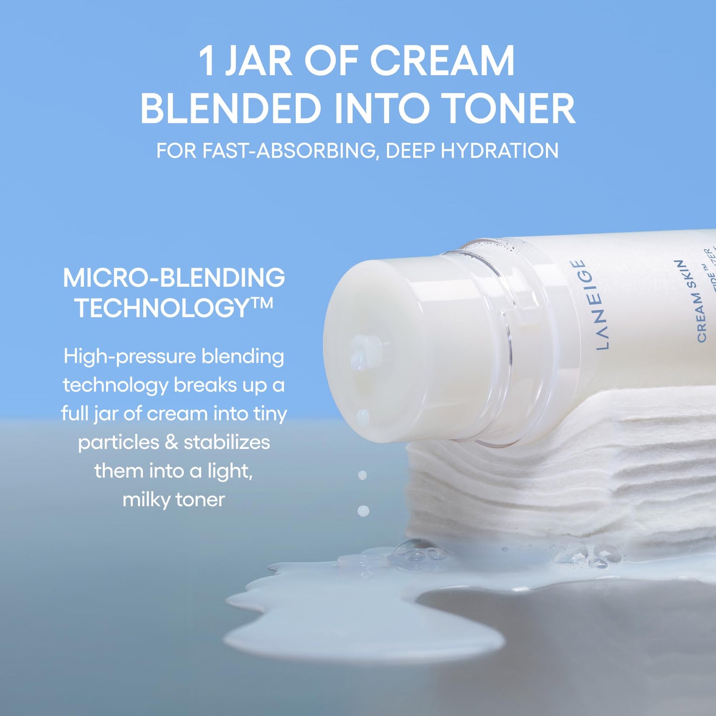 LANEIGE Cream Skin Toner & Moisturizer Mini: Lightweight Refillable Korean Milky Toner with Ceramide - Maple Wellness Supplements