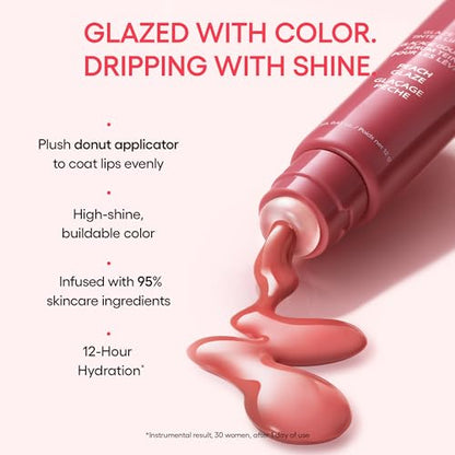 LANEIGE Glaze Craze Tinted Lip Serum, Strawberry Sprinkles: Hydrating Serum for Glossy,Nourished Lips with Plumping Polypeptides,0.42 oz - Maple Wellness Supplements