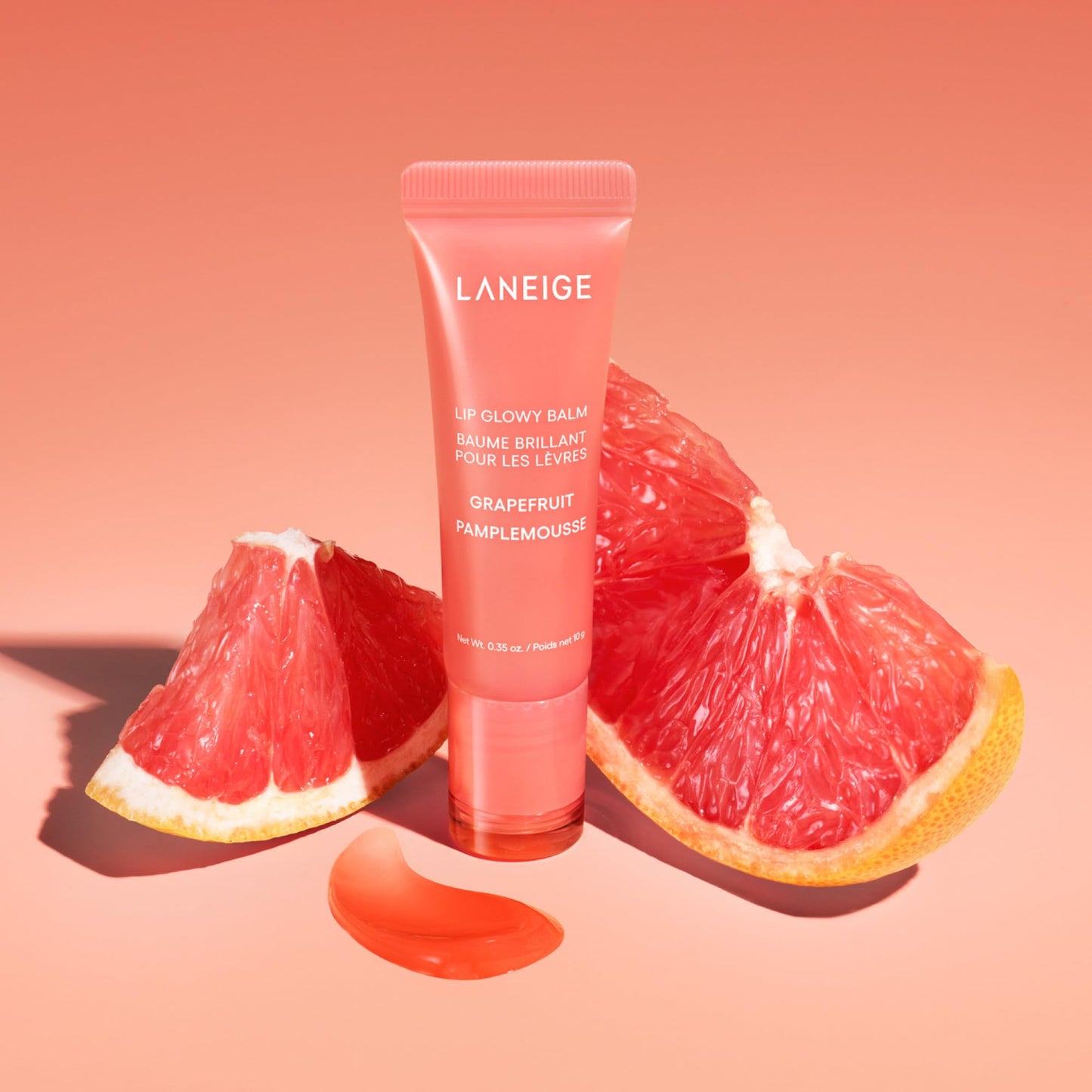 LANEIGE Lip Glowy Balm, Grapefruit: Sheer Tinted Lip Moisturizer with Shea Butter, for Hydrating Shine & Soft Lips - Maple Wellness Supplements