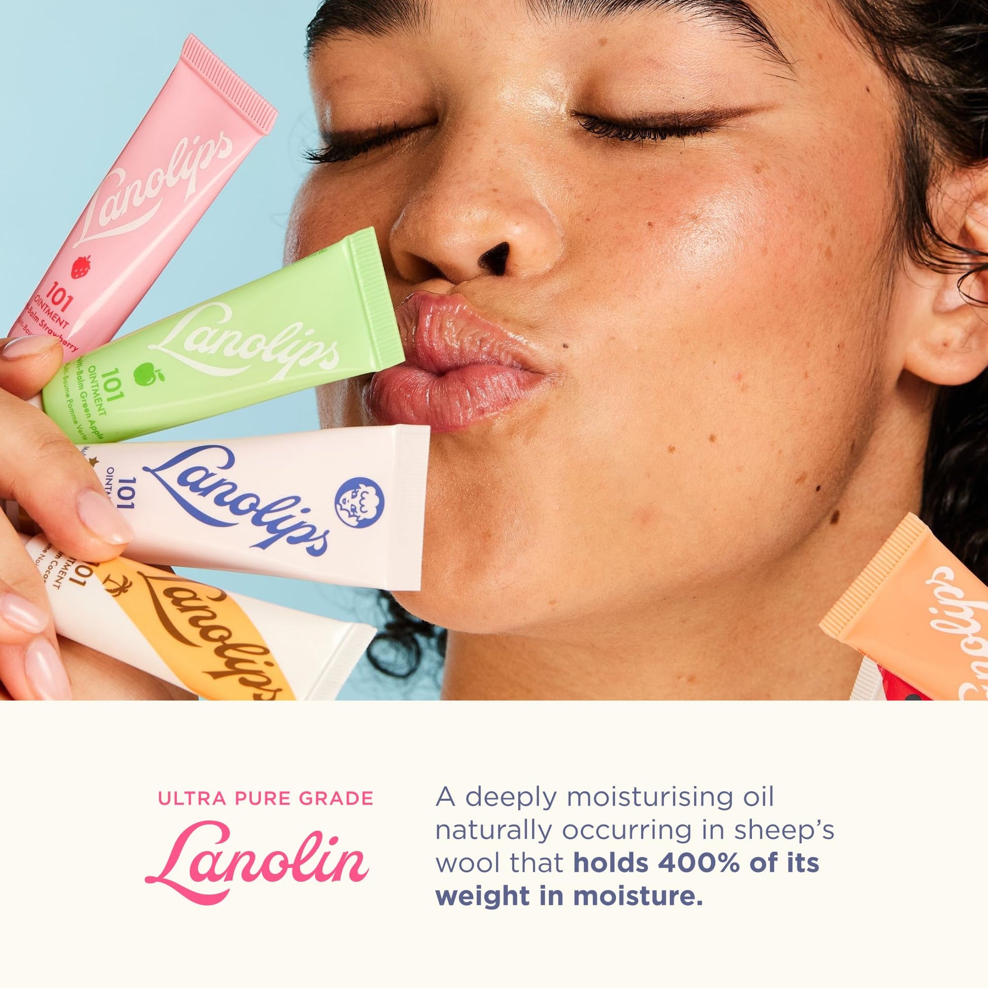 Lanolin 101 Multipurpose Ointment - Lanolin Lip Balm & Healing Ointment for Skin Barrier Repair - Moisturizer for Dry Lips, Cuticles & Elbows - No Petroleum Formula - Watermelon (0.35 oz) - Maple Wellness Supplements