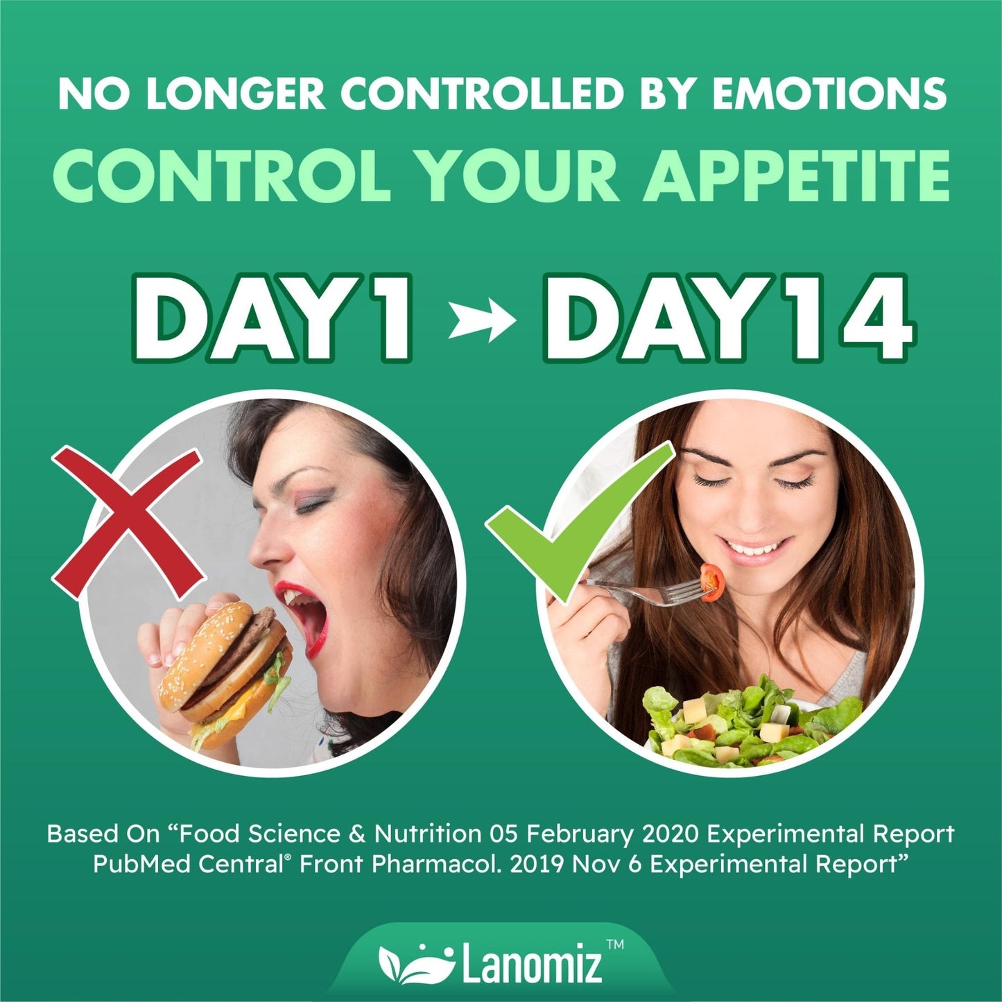 Lanomiz 14DAY Appetite & Craving Control Gut Health Complex Featuring Delayed-Release Probiotics & White Kidney Bean Extract 5-HTP - Maple Wellness Supplements