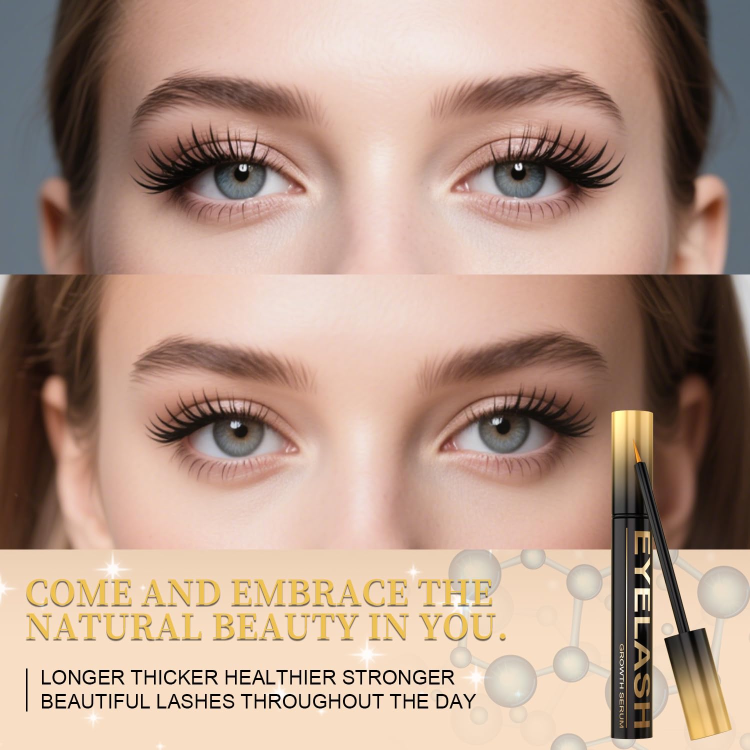Lash Serum for Eyelash Growth, Premium Lash Enhancing Serum with Advanced Formula Volumizing Longer Fuller - Maple Wellness Supplements