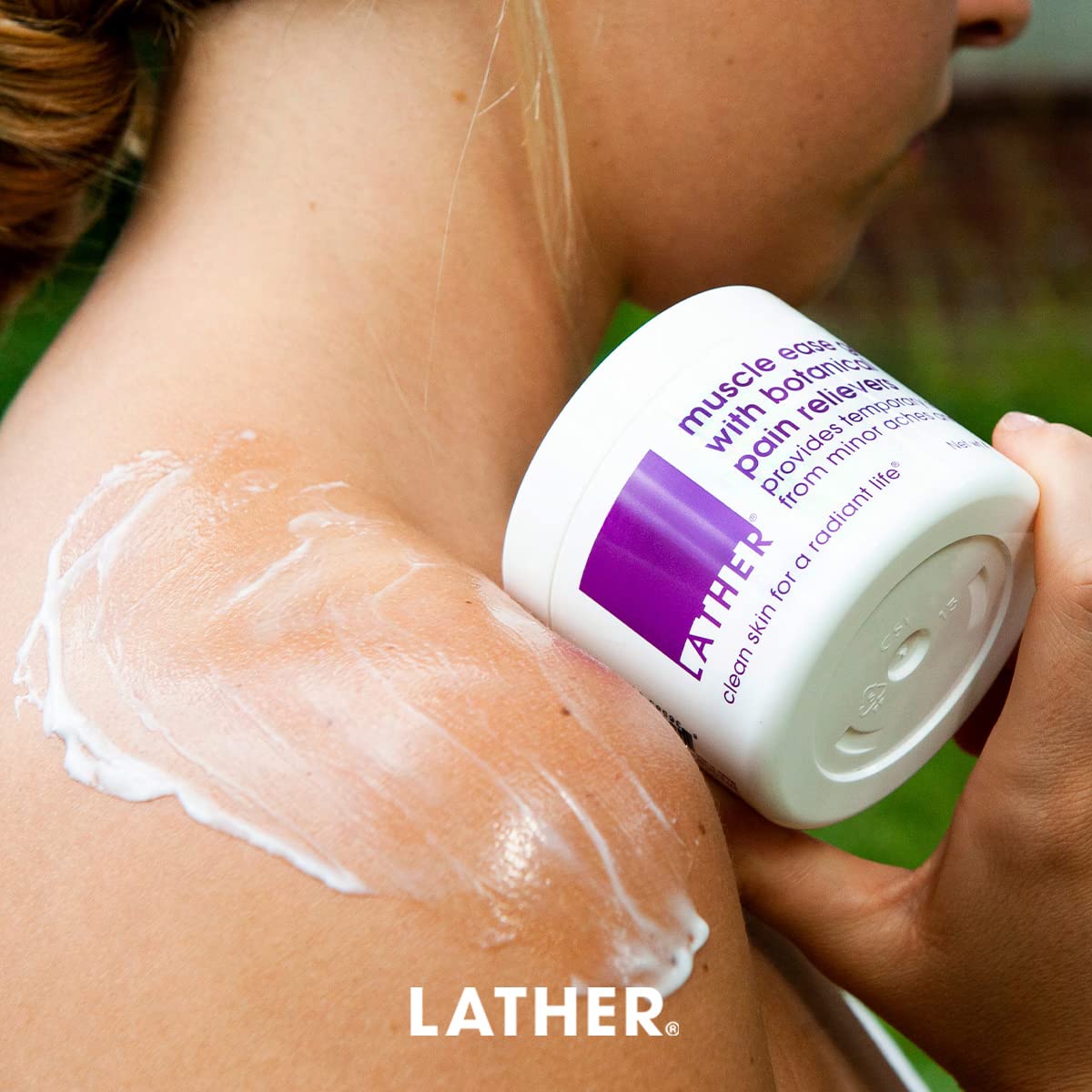LATHER Muscle Pain Relief Gel - Muscle Therapy to Aid Muscle Soreness - Fast Acting Gel with Menthol Helps Ease Back Pain Relief, Neck Pain Relief, Knee Pain Relief, Lower Back Pain Relief - 4 Oz - Maple Wellness Supplements