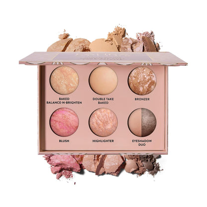 LAURA GELLER Baked Icons Complete Full Face Palette, Light | All-in-One Makeup Palette with Baked Foundations, Blush, Bronzer, Highlighter, Eyeshadows | Coverage for Mature Skin | Travel-Friendly - Maple Wellness Supplements