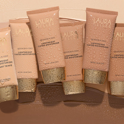 LAURA GELLER NEW YORK Quench-n-Tint Tinted Moisturizer - Sheer to Light Buildable Coverage - Natural Glow Finish - Lightweight Formula with Hyaluronic Acid, 04 Medium - Maple Wellness Supplements