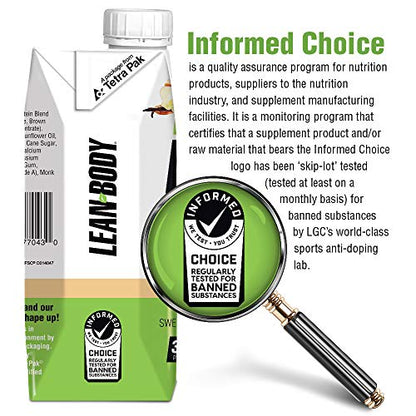 Lean Body Ready-to-Drink, Plant-Based Vegan Vanilla Caramel Protein Shake, 30g Protein - Maple Wellness Supplements