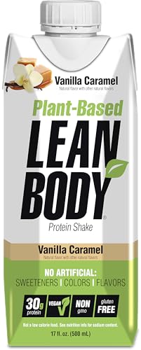 Lean Body Ready-to-Drink, Plant-Based Vegan Vanilla Caramel Protein Shake, 30g Protein - Maple Wellness Supplements