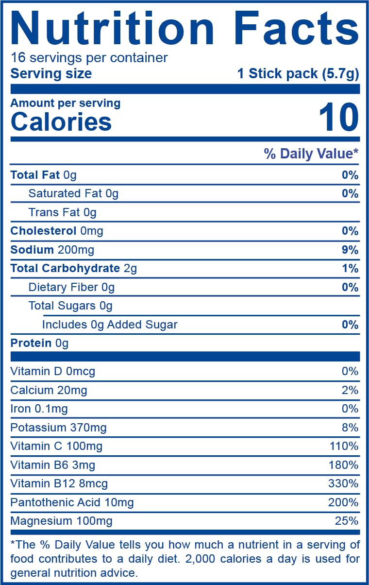 LEAN Hydration Daily Electrolyte Packets Drink Mix | Zero Calories, Zero Sugar Plus Vitamins, Minerals & More | 16 ct (Strawberry Kiwi Melon) - Maple Wellness Supplements