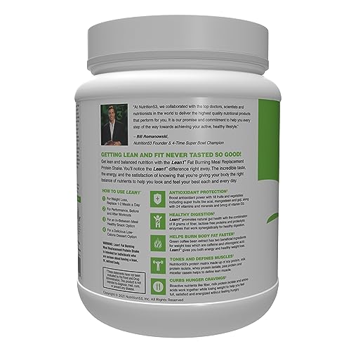 Lean1 Strawberry, 15 Serving tub, Fat Burning Meal Replacement by Nutrition53 - Maple Wellness Supplements