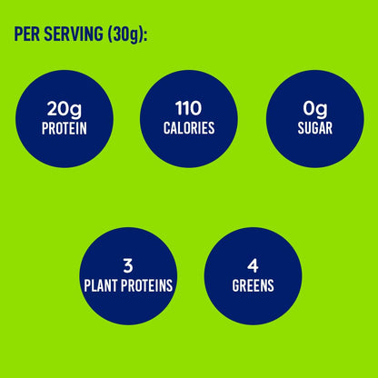 LeanFit Plant-Based Protein & Greens, Natural Berry, 20g Protein, 19 Servings, 1.25 Pound - Maple Wellness Supplements