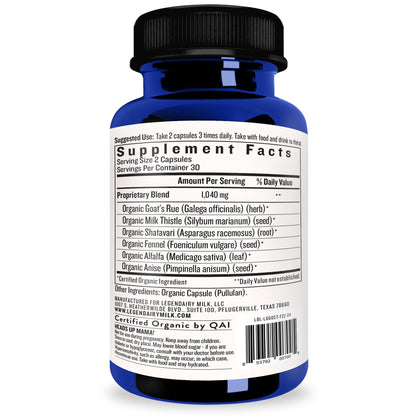 Legendairy Milk Liquid Gold Lactation Support | Lactation Supplement with Organic Goats Rue, Milk Thistle, Shatavari, Fennel, Alfalfa & Anise - Maple Wellness Supplements