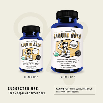 Legendairy Milk Liquid Gold Lactation Support | Lactation Supplement with Organic Goats Rue, Milk Thistle, Shatavari, Fennel, Alfalfa & Anise - Maple Wellness Supplements