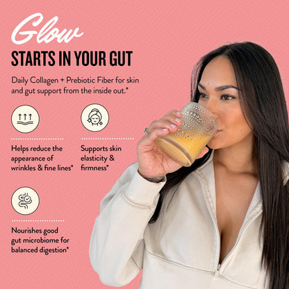 Legendairy Milk She’s Glowing Collagen Peptides Powder with Prebiotic Fiber, Tropical Drink Mix Supplement for Women, - Maple Wellness Supplements