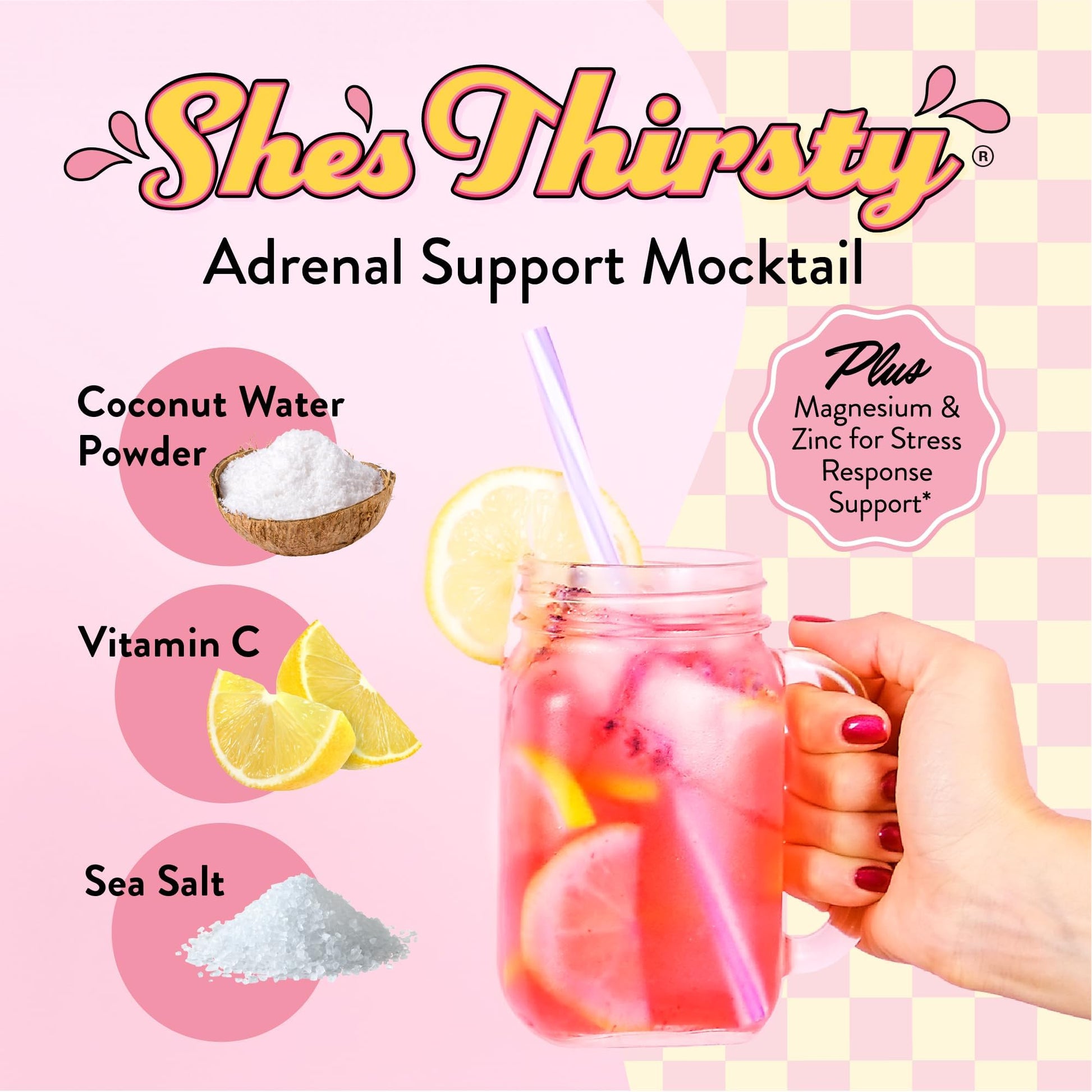 Legendairy Milk She’s Thirsty – Strawberry Lemonade, No Sugar Added Electrolytes Powder Packets–Coconut Water Mix for Women, Instant Hydration Packets, - Maple Wellness Supplements