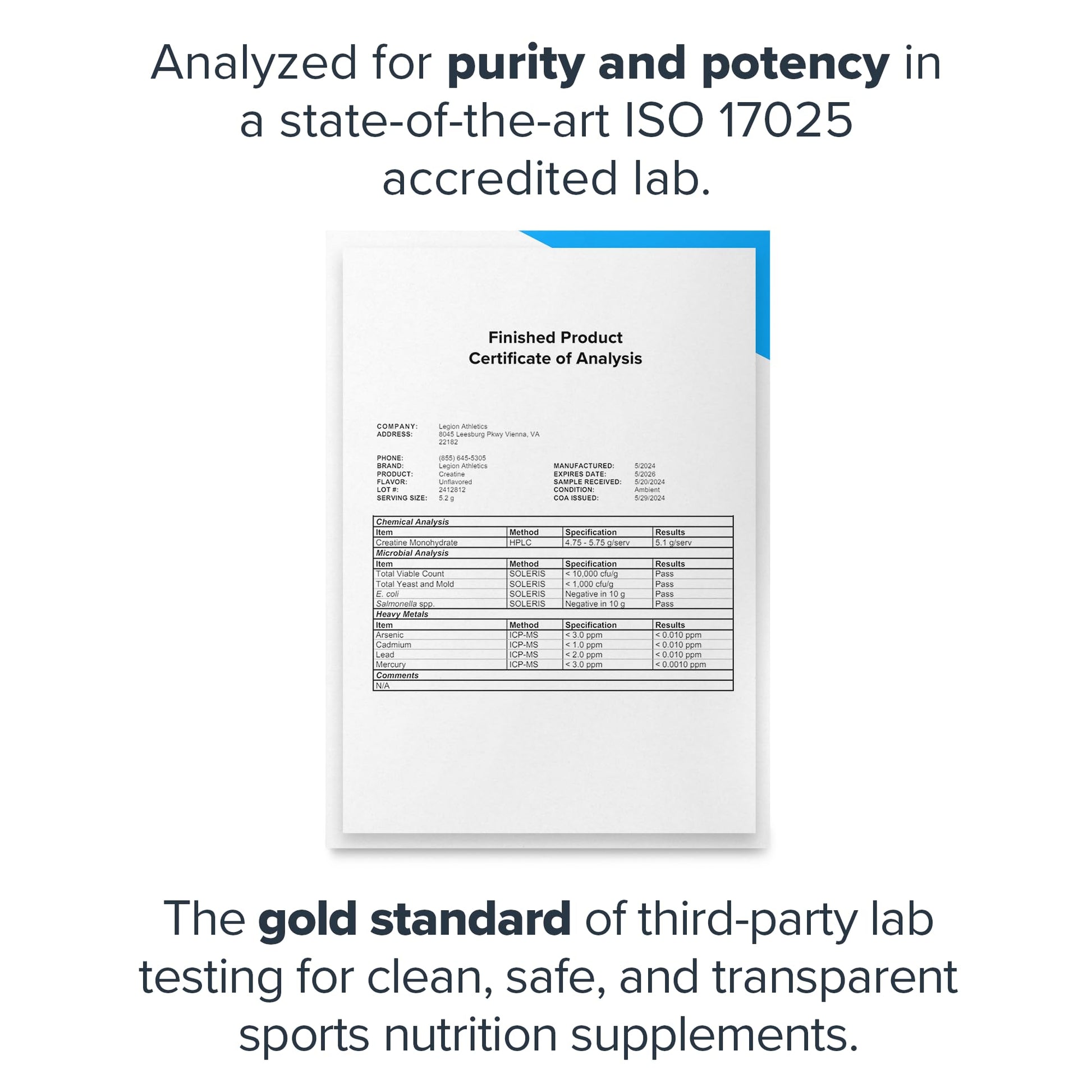 LEGION Micronized Creatine Monohydrate Supplement - Clean Creatine Powder for Muscle Gain & Post Workout Recovery - Micronized Creatine Supplement for Maximum - Maple Wellness Supplements