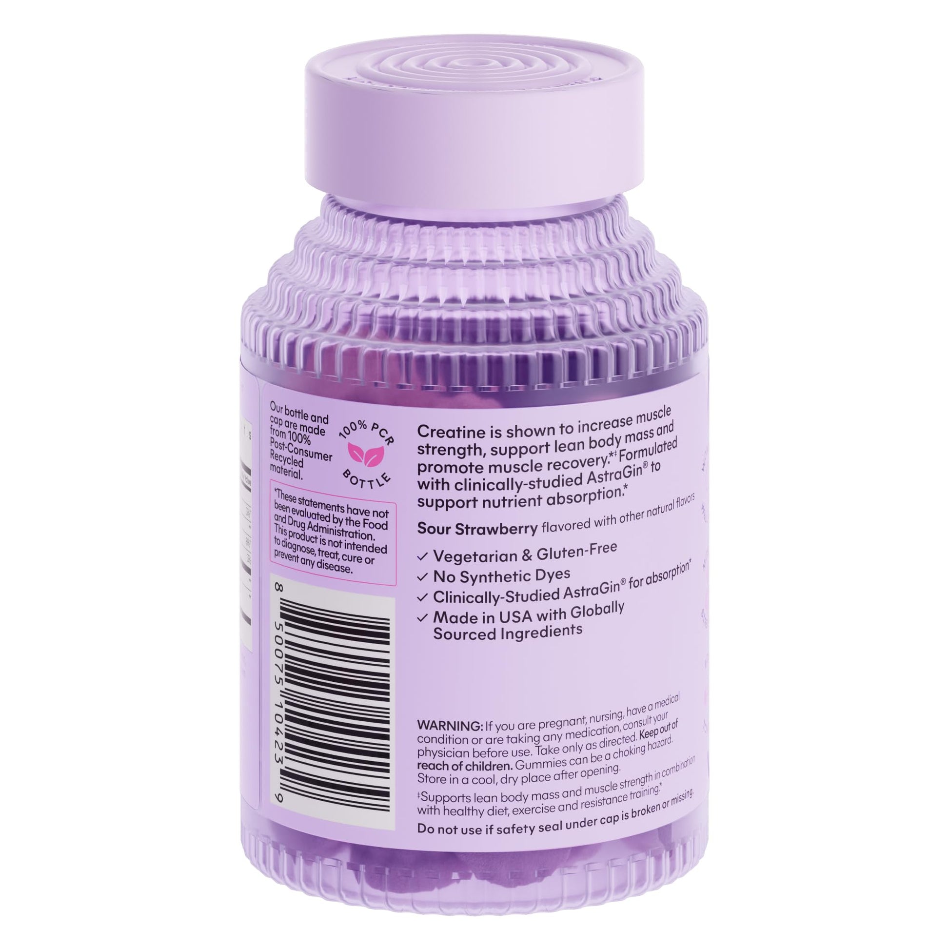 Lemme Creatine Monohydrate Gummies for Women and Men, 5g Dose to Support Lean Muscle, Strength, Recovery, Cognitive Health, w/Ginseng for Absorption - Maple Wellness Supplements