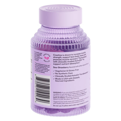 Lemme Creatine Monohydrate Gummies for Women and Men, 5g Dose to Support Lean Muscle, Strength, Recovery, Cognitive Health, w/Ginseng for Absorption - Maple Wellness Supplements