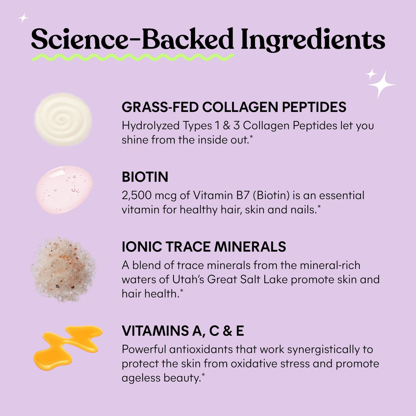 Lemme Glow Collagen Gummies for Thick Hair, Strong Nails & Healthy Skin with Multi-Collagen Peptides, Biotin, Trace Minerals, Zinc, Vitamins A, C & E - Maple Wellness Supplements