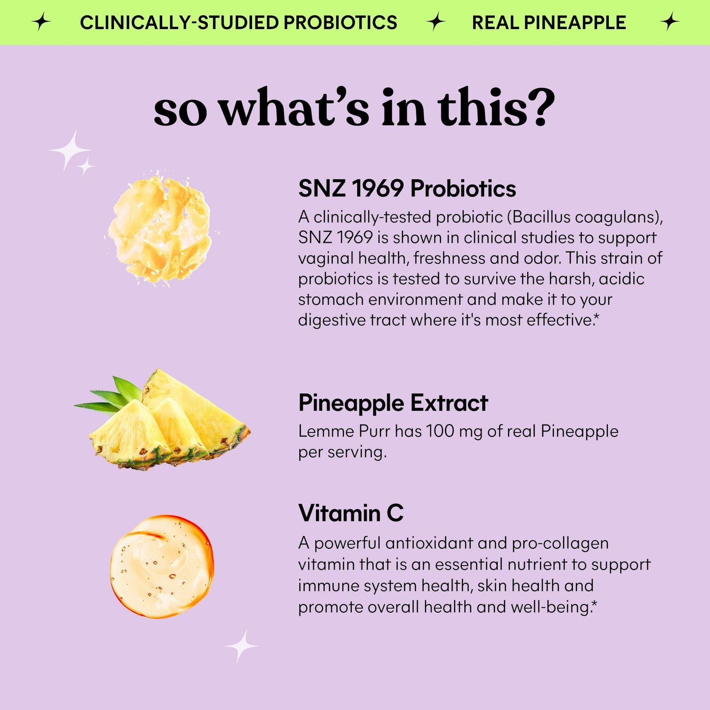 Lemme Purr Vaginal Probiotic Gummies for Women - Balanced pH, Healthy Odor, Yeast Balance & Flora Support - Maple Wellness Supplements