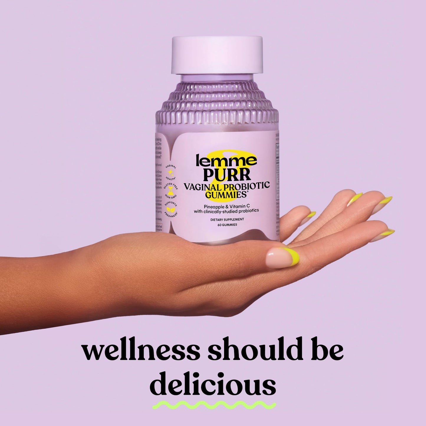 Lemme Purr Vaginal Probiotic Gummies for Women - Balanced pH, Healthy Odor, Yeast Balance & Flora Support - Maple Wellness Supplements