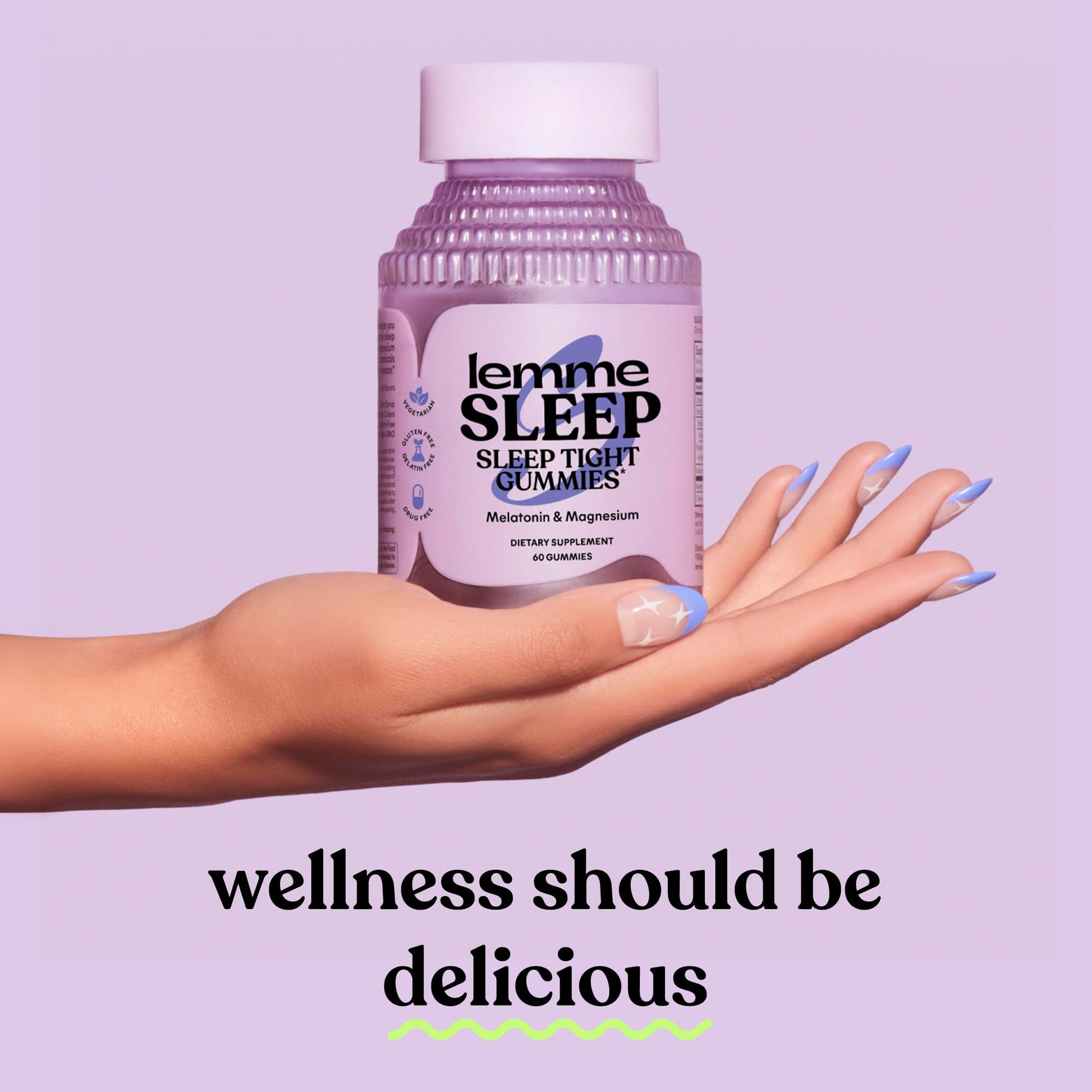 Lemme Sleep Gummies with 5mg Melatonin, Elderberry, Magnesium, L-Theanine, Chamomile and Lavender, Drug-Free Nighttime Sleep Aid, - Maple Wellness Supplements
