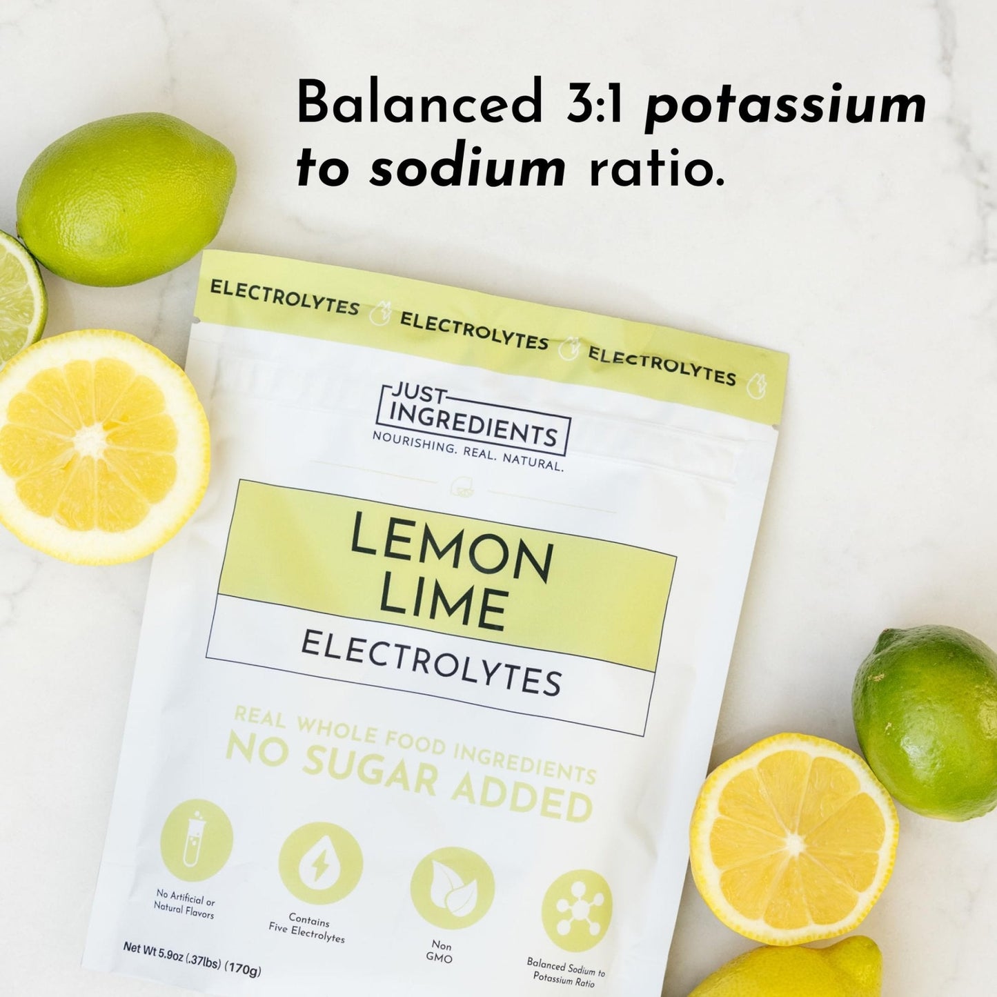 Lemon Lime Electrolytes – 30‑Serving Hydration Drink Mix with Coconut Water, Sea Salt, and Trace Minerals – Supports Energy, Recovery, and Electrolyte Balance* - Maple Wellness Supplements