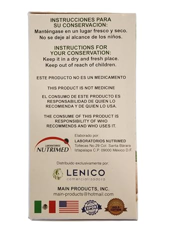 Lenico Comercializadora ChupaMas 60 Capsules Ginger, Green Tea, Prune, Artichoke - Maple Wellness Supplements