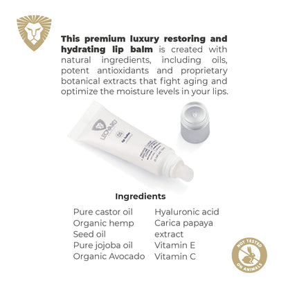 Leovard Lip Luster Hyaluronic Acid Lip Balm Hydrating Lip Serum - Organic Natural Lip Hydrating Treatment, Moisturizing Lip Serum - Maple Wellness Supplements