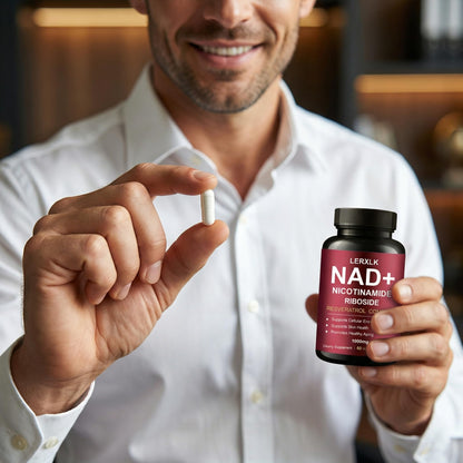 LERXLK NAD+ Supplement 1000mg – Liposomal Nicotinamide Riboside with Resveratrol, Advanced Cellular Energy & Healthy Aging Support, 60 Vegetarian Capsules - Maple Wellness Supplements