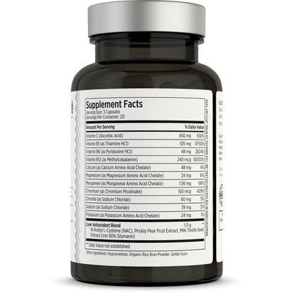 LES Labs DeToxx – Better Mornings & Recovery, Liver Support, Electrolyte Replenishment & Glutathione Support – Prickly Pear, Milk Thistle & NAC – Non-GMO Supplement – 60 Capsules - Maple Wellness Supplements