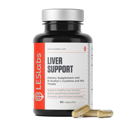 LES Labs Liver Support – Promotes Healthy Liver Function, Glutathione Production & Detoxification – Milk Thistle, NAC, ALA & Dandelion Extracts – Non-GMO Supplement – 90 Capsules - Maple Wellness Supplements