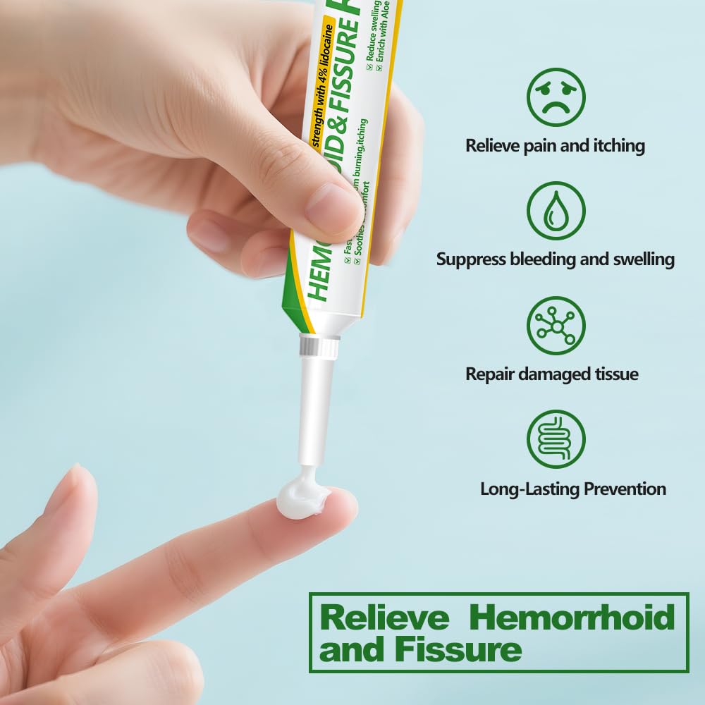 Lesdgo Hemorrhoidal Ointment(1 Pack),Hemorrhoid and Fissure Cream Witch Hazel Maximum Strength Pain Relief,for Itching and Swelling - Maple Wellness Supplements